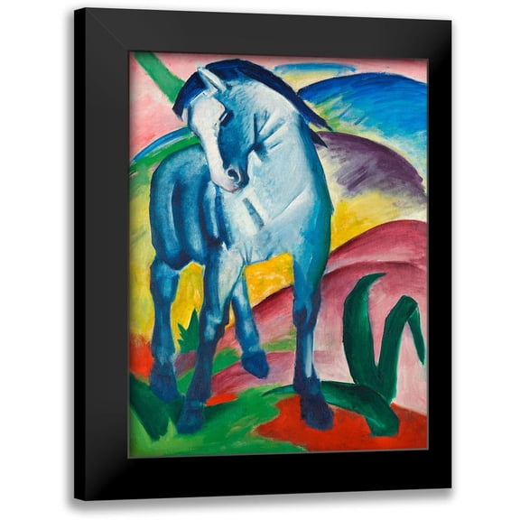 Marc, Franz 12x14 Black Modern Framed Museum Art Print Titled - Blue Horse I