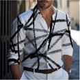 thumbnail image 5 of Camisa de mariposa para hombre 2024 Camisa de manga larga cómoda y suave Camisa de uso diario Diseño de botones de moda Transpirable, 5 of 5