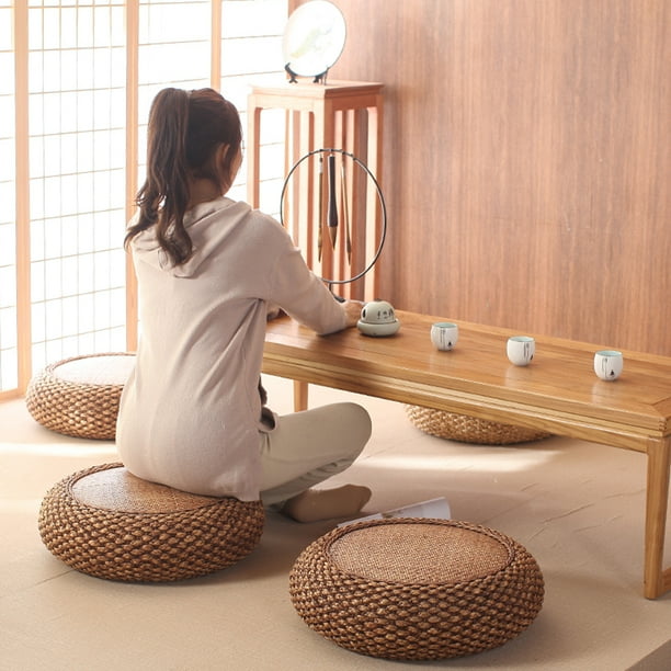 Fosa Tatami Cushion Round Cushion Household Japanese Style Round Floor Seats Cushion for Living Room Balcony Tatami Coffee Color Walmart