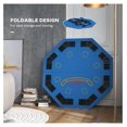 thumbnail image 3 of SONGMY Table Foldable 47" Octagon Casino Table Blackjack Texas Holdem Table for 8 Players with Chips Tray and Cup Holders, Blue, 3 of 9