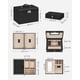 thumbnail image 5 of Caja Joyero de 3 Niveles, con 2 Cajones, con Mini Caja Portátil para Viajar, con Asa, Cerradura, Regalo Ideal, Blanco MJBC121W, 5 of 8