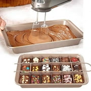 PreAsion Non Stick Brownie Pans with Dividers Baking Pan 18 Holes Carbon Steel