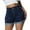 Dark Blue-005, variant on Gocolloa Womens Plus Size Jean Shorts High Waisted Stretchy Ripped Frayed Folded Hem Denim Shorts Dark Blue 18W