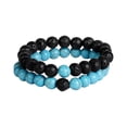 thumbnail image 2 of Xihbxyly Pulsera de Piedra Negra Esmerilada, Elegante Accesorio para Parejas, Joyería Curativa de Los 7 Chakras, Atrae La Energía de La Riqueza, Complemento Versátil, Regalo Perfecto para Tu Pareja,, 2 of 2