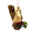 thumbnail image 2 of 8 Pack Woodland Animal Christmas Ornaments, Rustic Sisal Straw Forest Friends with Pinecone Berry, Farmhouse Hanging Decor for Tree, Wreath & Garland, 2 of 9