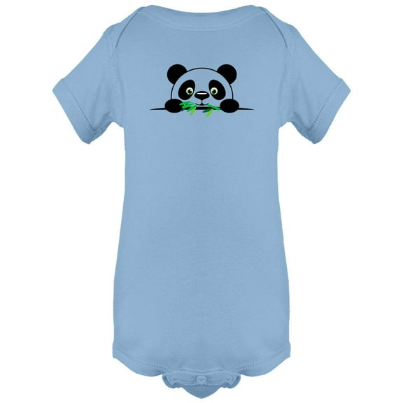 Cute Litte Panda Eating Bamboo Bodysuit Infant -Image by Shutterstock, 6 Months