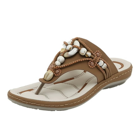 

Gzea Women Dress Sandals Wedge Slide Sandals Platform Sandals Wedge Sandals For Women Comfortable Dressy Shoes Summer Sandals Brown 41