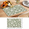 thumbnail image 6 of White Spring Floral Placemats Set of 4 Summer Flowers Sage Green Pastoral Place Mats Indoor Wipeable Table Mats Washable Cloth Dining Table Placemats for Kitchen Holiday Party Home Decor 13x19 Inch, 6 of 9