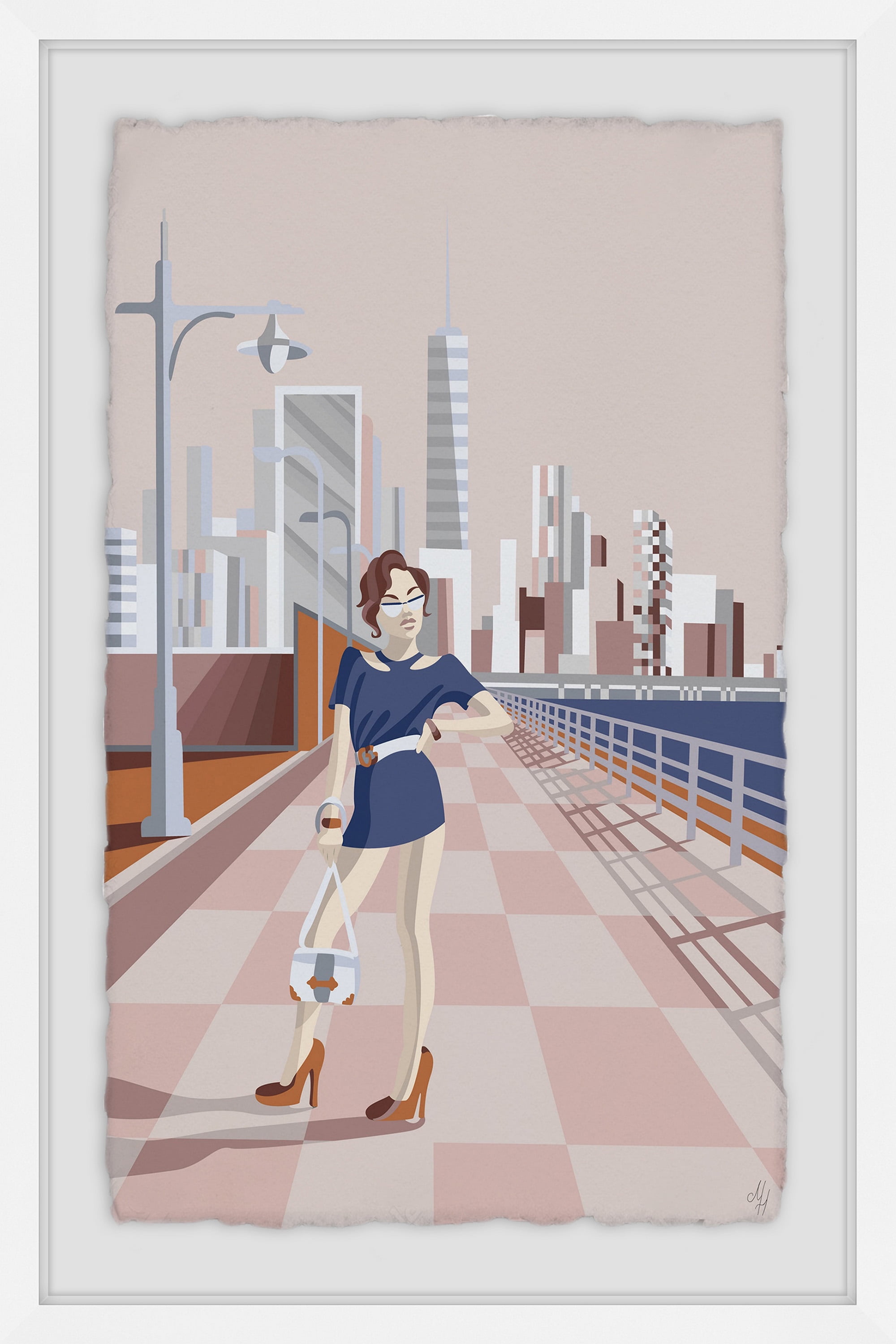 Urban Fashion Framed Painting Print