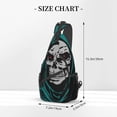 thumbnail image 3 of ZICANCN Death Evil Face Crossbody Sling Bag for Men Women - Casual Shoulder Backpacks for Travel Sport Climbing Runners Daypack, 3 of 9