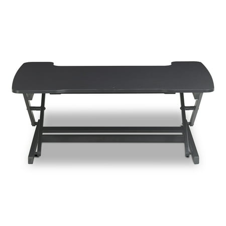 True Seating - Ergo Height Adjustable Standing Desk Converter, Large - Black