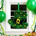 thumbnail image 5 of St Patricks Day Decorations Shamrock Hat Door Hanging, Festive Irish Green Shamrock Decor, Easy Hang Door Wreath Accent, St Patricks Day Home Porch Holiday Decor, Green-A, 5 of 7
