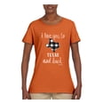 thumbnail image 2 of I Love You To Texas And Back Plaid Pop Culture Womens Graphic T-Shirt, Orange, 2XL, 2 of 3