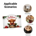 thumbnail image 5 of JOOCAR Merry Christmas Bull with Red Plaid Scarf and Gifts Linen Table Mats Set of 4 for Home Kitchen Table Decor 12x18 inch, 5 of 5