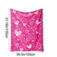 thumbnail image 3 of Mecorevxz Valentines Heart Blanket Soft Flannel Lightweight Valentine Pink Hearts Throw Blanket Cozy Warm Blankets All Seasons Living Room Decor for Home Decor(A), 3 of 7