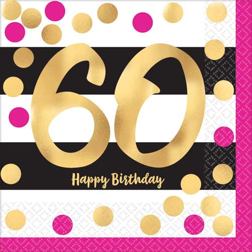 Over The Hill Hot Pink And Gold 40th Birthday Hanging Swirl