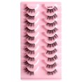thumbnail image 1 of Pestañas postizas Pestañas medias naturales Pestañas cortas y tenues de visón sintético Pestañas postizas 10 pares, 1 of 5