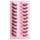 thumbnail image 1 of Pestañas postizas naturales, medias pestañas, cortas y tenues, de visón sintético, 10 pares, 1 of 5