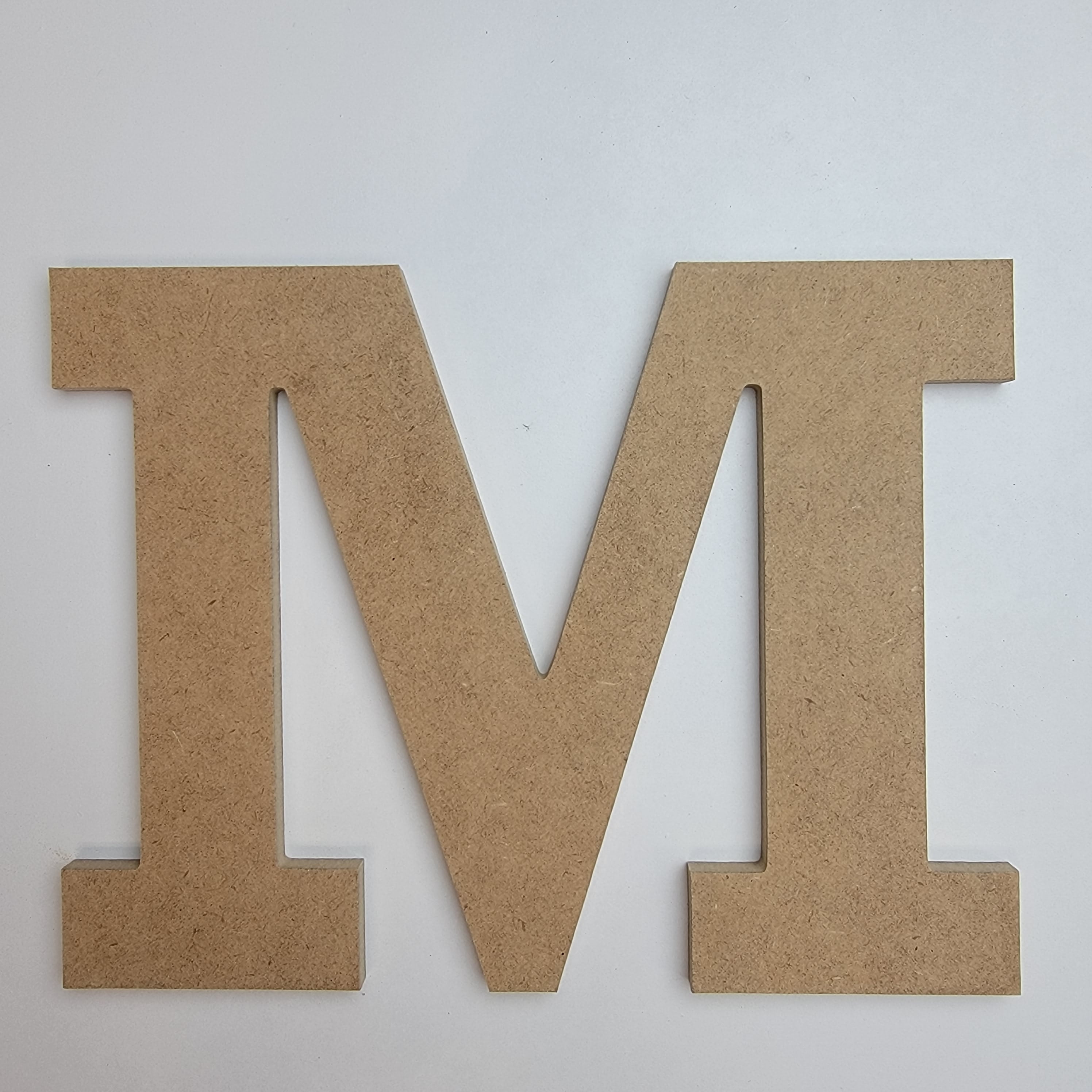 Craft Wooden Unfinished Letter 4" Tall M, Wood Wall Letter, Rockwell