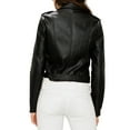 thumbnail image 2 of Made by Johnny Women's Faux Leather Moto Biker Jacket M BLACK, 2 of 3