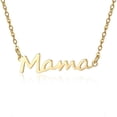 thumbnail image 1 of Xiao Hua Regalos para el Día de la Madre, collares para mamá, regalo de cumpleaños para mamá, collar con letras de acero inoxidable (dorado), 1 of 5