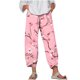 thumbnail image 1 of Pantalones de Mujer Traje Verano Cómodo de Moda Impreso Pantalones Recortados, Pantalones Elásticos Casuales, 1 of 5
