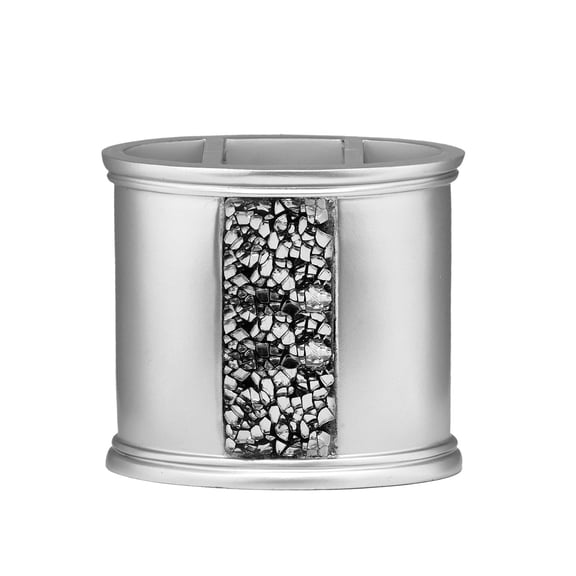 Sinatra Silver Bath Accessories Toothbrush Holder - 4"H x 5"W x 1"D