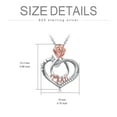 thumbnail image 6 of WINNICACA S925 Sterling Silver "I Love You Mom" Rose Heart Necklace Pink Flower Mom Pendant Timeless Keepsake Jewelry Birthday Anniversary Mothers Valentines Day Gifts for Women, 6 of 8