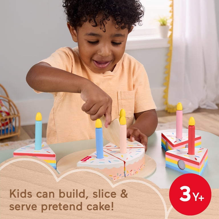 Wooden Cake Decorating Playset with Slices and Candles photo 2