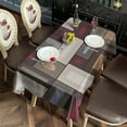 thumbnail image 2 of Rectangle Waterproof Abstract Geometric Tablecloth Reusable Washable Weight Fabric Table Covers for Restaurant,Picnic,Indoor and Outdoor Dining 60 Inch X 120 Inch, 2 of 6