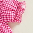 thumbnail image 6 of Coerni First Birthday Outfit Girl Heart Bubble Romper Jumpsuit Bodysuit New Born Waffle Clothes Baby Knitted Embroidered Plaid Onesie, 6 of 8
