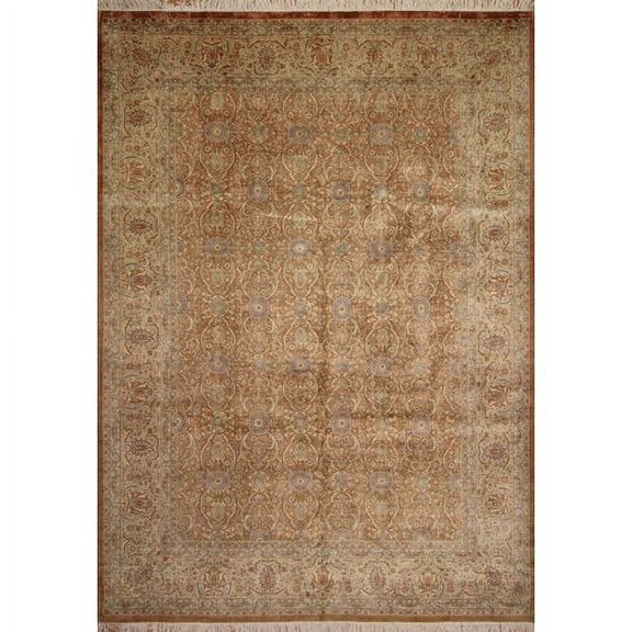 Noori Rug Wali Hayat Hand Knotted Wool Gold Area Rug