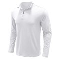 thumbnail image 2 of Lilgiuy Men's Long Sleeve Stand Collar Zipper Pullover T-Shirt Solid Bottoming Shirt Top Basic Large Tall, 2 of 5