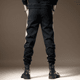 thumbnail image 5 of Pantalones deportivos de pana estilo harén para hombre, pantalones deportivos lisos ajustados estilo gótico Y2k, pantalones deportivos de entrenamiento informales vintage de verano para hombre, 5 of 5