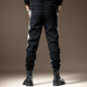 thumbnail image 5 of Pantalones deportivos de pana estilo harén para hombre, pantalones deportivos lisos ajustados estilo gótico Y2k, pantalones deportivos de entrenamiento informales vintage de verano para hombre, 5 of 5