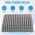 thumbnail image 4 of 2X WS2812 RGB LED Matrix Panel Individually Addressable Flexible for Video Display, DC5V (16x16), 4 of 7