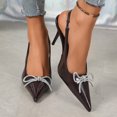 thumbnail image 4 of Aobny Stiletto Womens Shoes Closed Toe Heels Heels Pumps Shoes High Heels Shoes Brown Pointy Toe Ankle Strap Soft Toe Summer Shoes for Women,Size 40, 4 of 9