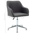 thumbnail image 4 of vidaXL Swivel Dining Chair Dark Grey Fabric, 4 of 5