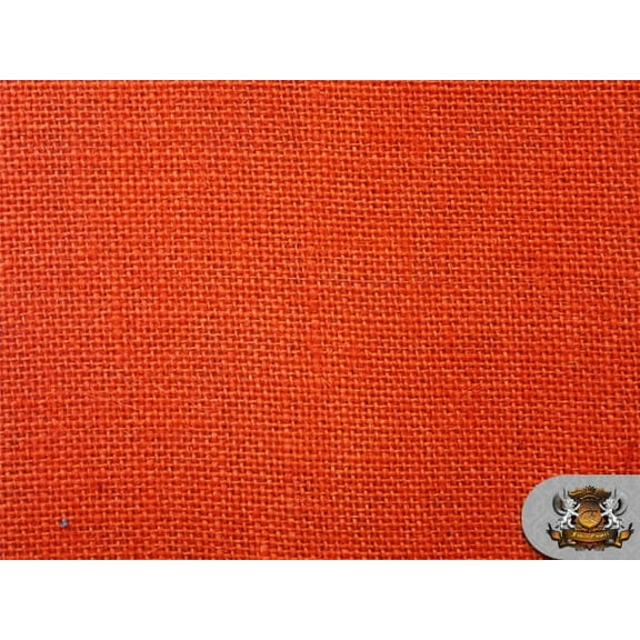 Burlap Jute ORANGE Fabric / 58" / Sold by the yard