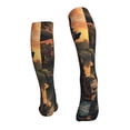 thumbnail image 4 of Compression Socks for Women and Men - Sunset Meditating Doberman Compression Socks Circulation for Workout, 4 of 8