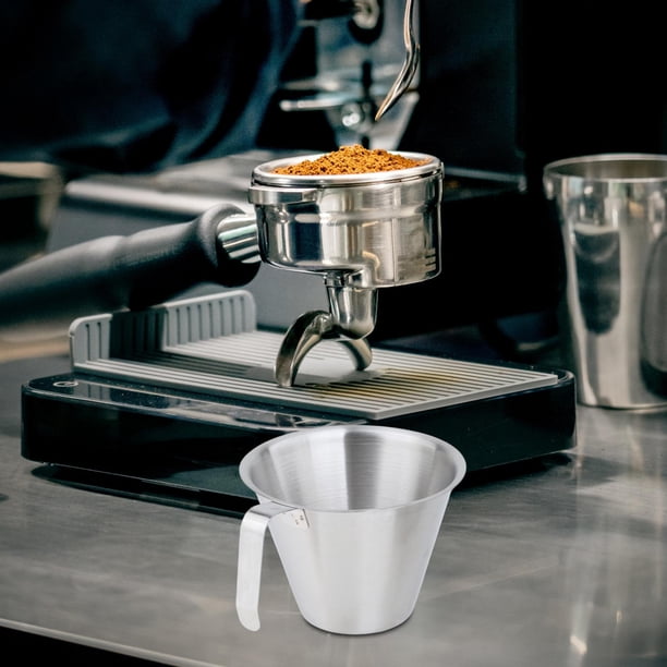 Taza medidora de café de acero inoxidable, Mini taza medidora, accesorios portátiles reutilizables para Espresso, taza para verter para herramientas 250ml Macarena jarras medidoras de café