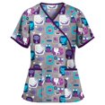 thumbnail image 1 of T-shirt à Manches Courtes à Col en V pour Femmes, 1 of 3