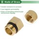 thumbnail image 3 of Conectores de rosca interna externa de latón de 1/2" hembra x 1/2" macho Unique Bargains 63/64" 2 Pcs, 3 of 7