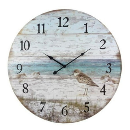 Youngs Wood Sand Piper Large Clock