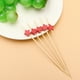 thumbnail image 4 of EeaseMX 100 palillos desechables de bambú con diseño de estrella para frutas, cócteles, bebidas, fiestas, tenedores de bambú (rojos), 4 of 7