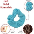 thumbnail image 3 of Motique Accessories 12 Pack Small Scrunchie Cotton Hair Scrunchy for Adult Female and Girls-Sky Blue, 3 of 5