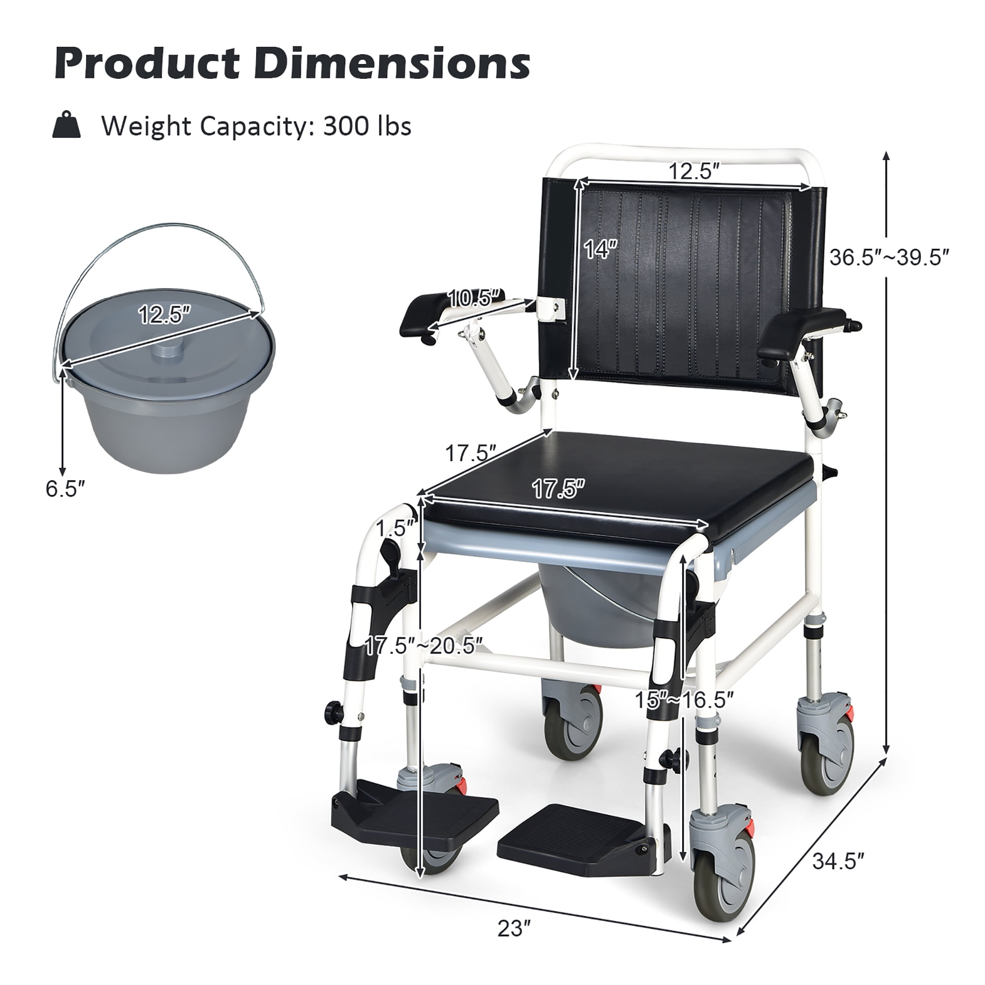 Costway 4 in 1 Bedside Commode Chair with Detachable UK Ubuy