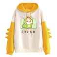 thumbnail image 2 of jsaierl Cartoon Dinosaur Hoodies for Teen Girls Women Drawstring Hooded Sweatshirts Raglan Long Sleeve Pullover Tops, 2 of 7