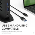 thumbnail image 4 of Estación de acoplamiento USB 3.0/USB-C con doble pantalla 4K para Win/Mac, 4 of 7