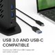 thumbnail image 4 of Estación de acoplamiento USB 3.0/USB-C con doble pantalla 4K para Win/Mac, 4 of 7